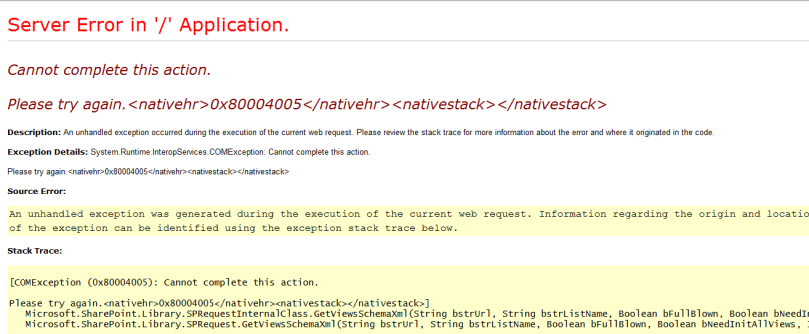 Yellow Screen of Death
