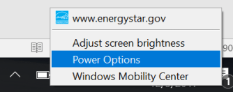 Power Options